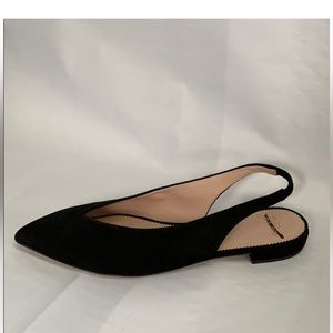 J.CREW Black Slingback flats 7.5